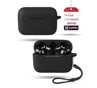yystao Custodia protettiva per cuffie Razer Hammerhead V3 HyperSpeed, in morbido silicone con cordino, antiurto e antigraffio, nero