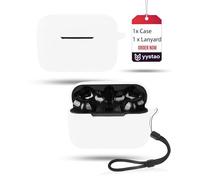 yystao Custodia protettiva per cuffie Razer Hammerhead V3 HyperSpeed, in morbido silicone con cordino, custodia antiurto e antigraffio, bianco