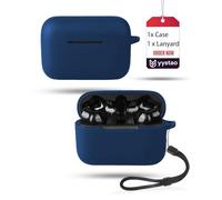 yystao Custodia protettiva per cuffie Razer Hammerhead V3 HyperSpeed, in morbido silicone con cordino, antiurto e antigraffio, blu