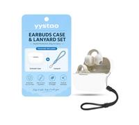 yystao Custodia protettiva per cuffie Sennheiser ACCENTUM Clip in morbido silicone con cordino, antiurto e antigraffio, bianco