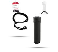 yystao Set di accessori per SJCAM C400: mini treppiede antiscivolo e cinghia da polso, treppiede in ABS rinforzato con piedini più larghi, cuscinetti in silicone e filettatura da 1/4" per la massima