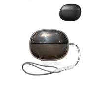 yystao SHOKZ OpenDots 2 Earbuds, Custodia protettiva trasparente in TPU per auricolari, antiurto e antigraffio, con cinturino anti-smarrimento, nero