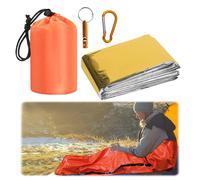 YYTECH Coperta di Emergenza, Sacco a Pelo d'Emergenza 210×160cm, Coperta Termica Emergenza Oro Coperta Termica sopravvivenza per Salvare Escursionismo Campeggio