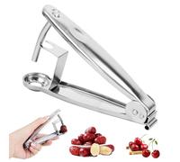 YYTECH Denocciolatore per ciliegie, Ciliegio snocciolato in acciaio inox Snocciolatore Ciliegie e Olive, Lunghezza: 13 cm, Argento, per Ciliegie ed Olive, Datteri Rossi