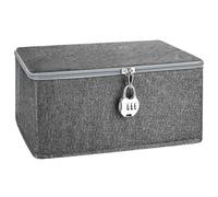 YYTECH Scatola chiudibile, scatola con coperchio, in tessuto, scatolas richiudibile, per caramelle, medici con lucchetto a combinazione,scatolas con serratura per vestiti,giocattoli (30 x 20 x 14 cm)