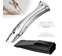 YYTECH Set di coltelli da tappeto con lama trapezoidale, lama a gancio, taglierino professionale per il taglio di pavimenti in PVC | vassoio in plastica