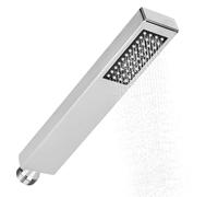 YYTECH Soffione doccia ad alta pressione in ottone massiccio quadrato soffione doccia con spruzzatore portatile cromato universale doccetta a mano - Uscita acqua in silicone