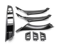 YYTEMD Maniglia Interna Per Portiera Auto Con Guida A Sinistra, Set Da 7 Pezzi Per Serie 5 F10 F18 523 525 528 copertura maniglia portiera interna dell'auto(Model A Carbonfiber1)