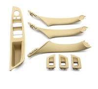 YYTEMD Maniglia Interna Per Portiera Auto Con Guida A Sinistra, Set Da 7 Pezzi Per Serie 5 F10 F18 523 525 528 copertura maniglia portiera interna dell'auto(Model A Beige2)