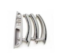 YYTEMD Set 7 Pezzi LHD RHD Pannello Interruttore Porta Finestra Interno Maniglia Trazione Copertura Pelle Per X5 X6 E70 E71 2007-2014 copertura maniglia portiera interna dell'auto(LHD Set Titanium6)