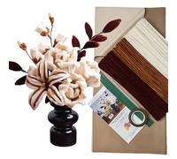 YYUENGTAK 200 Pezzi Scovolini Colorati per Lavoretti, 3 Colori Scovolini Pipa (marrone scuro, marrone chiaro, beige),Tutorial con Rose e Gigli