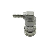 YYULZO 1 Pezzo di disconnessione a Sfera for Gas/liquidi in Acciaio Inossidabile for la Produzione di Birra Fatta in casa - Sgancio rapido for fusti(White Barb (Gas))