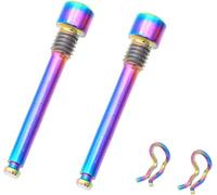 YYunying Viti In Titanio Per Pastiglie Dei Freni A Disco, Viti Filettate Per Bicicletta Con Anelli Elastici Universali Per Mountain Bike Disk Caliper,Colore Arcobaleno