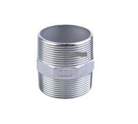 YYVFLAUX 3/8" BSP Thread 304 Stainless Steel Equal Diameter Double Head Male Thread Pipe Fittings