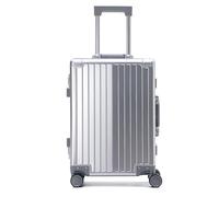 YYW Valigia leggera in alluminio approvata dalla compagnia aerea con serratura TSA e ruote silenziose Hardshell Spinner Business Travel, Argento, 20in, Tutti i bagagli in alluminio