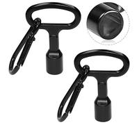 YYWEi 2Pcs Chiavi triangolari in metallo con 2 Moschettoni per Armadietto Contatore Elettrico Acqua Gas