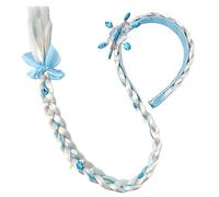 YYwenting Cerchietto per capelli da principessa Elsa con fiocco di neve, colore blu, accessorio per capelli fai da te per cosplay, feste di compleanno per bambini, colore blu