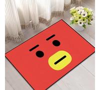 yyxsgdmw Piccolo Viso KPOP Tappeto Tappeto Carino Cartone Animato Casa Fanart Decor Camera da Letto Tappetino Corridoio Balcone Band Bt-21S Ingresso Zerbino Decorazione Q3722 40×60Cm