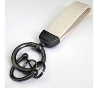 Yyyyy6A Auto Portachiavi per Alfa Giulia Stelvio,Leggero Resistente Portachiavi Anti-Perdita Parti di Ricambio per Portachiavi,D/Beige