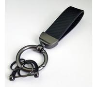 Yyyyy6A Auto Portachiavi per Alfa Giulia Stelvio,Leggero Resistente Portachiavi Anti-Perdita Parti di Ricambio per Portachiavi,C/Black