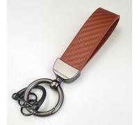 Yyyyy6A Auto Portachiavi per Alfa Giulia Stelvio,Leggero Resistente Portachiavi Anti-Perdita Parti di Ricambio per Portachiavi,A/Brown