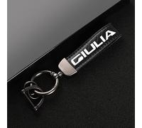 Yyyyy6A Portachiavi Auto per Alfa Romeo Giulia,Resistente e Duraturo Portachiavi Auto in Pelle Ciondolo Portachiavi Anti-Perso,B