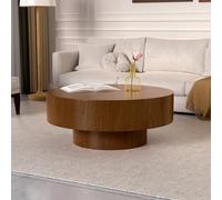 YYZIWYUN Tavolino Da Caffè Rotondo Marrone Tavolino Centrale Moderno A Forma Di Tamburo Circolare, Tavolini Bassi Unici in Stile Mid-Century, Per Soggiorno E Appartamento,Brown 30.51inch