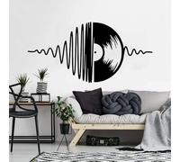 YYZOVBNN Giradischi Voce Adesivo da parete Spartiti e adesivo da parete per CD Aula Sala giochi Camera da letto con fiori Sala giochi Decorazioni per la casa Decalcomania da muro