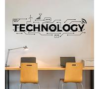 YYZOVBNN Scienza Educazione Scuola Arte Design Tecnologia Adesivo da parete Decorazione per interni in aula Adesivo in vinile Decorazione per l'apprendimento dell'ufficio