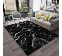 YYZOVBNN Tappeto antiscivolo in marmo nero bianco texture 3d soggiorno camera da letto comodino bambini gioco cucina bagno