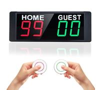 YZ - Marcatore elettronico portatile con controllo a 2 pulsanti, indicatore digitale con telecomando, tabellone segnapunti digitale Cornhole Score Keeper, orologio 12/24 ore, timer per conto alla