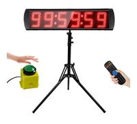 YZ Orologio da Parete Digitale, Cronometro Sportivo con Telecomando, Timer per Gare con Display a Led, Cronometro/Conto Alla Rovescia, Timer per Palestra da 5'' con Supporto per Casa Palestra Garage