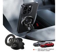 YZ Per Il Nuovo Tesla Modello 3 Y Juniper Highland 2025 Forte Supporto Del Telefono Magnetico Rotazione di 360 Gradi Supporto Per Auto In Metallo per Tutti I Telefoni