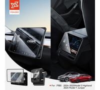 YZ Per Tesla Model 3 Y Highland Juniper Center Schermo di controllo Pellicola protettiva in vetro temperato HD opaco con custodia protettiva per bordi