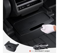 YZ Per Tesla Modello 3 Y Highland Juniper 2025 Sedile Posteriore Scatola di Immagazzinaggio Organizzatore Console Centrale Contenitori Sedile Posteriore Pattumiera Sacchetto della Spazzatura