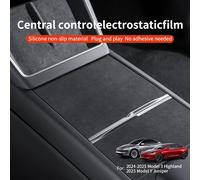 YZ Per Tesla Modello 3 Y Highland Juniper Pannello di Controllo Centrale Adesivo Adsorbimento Elettrostatico Pellicola di Pelle Scamosciata Copertura di Controllo Centrale