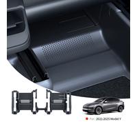 YZ Per Tesla Modello Y 2021-2025 TPE Sotto Il Sedile Protezione D'angolo Sedile Guide di Scorrimento Della Copertura Della Protezione Anti-Calcio Decor Floccaggio Accessori