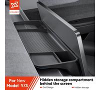 YZ Per Tesla Modello Y Juniper Modello 3 Highland Scatola portaoggetti per schermo posteriore Organizzatore Staffa per cruscotto Scatola per fazzoletti Vassoio Accessori