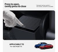 YZ Scatola portaoggetti per sedile posteriore per Tesla Model 3 Y Juniper 2025 Organizzatore per auto Contenitori per console centrale Pattumiera per sedile posteriore sotto il vassoio del sedile