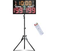YZ Tabellone Digitale con Telecomando, indicatore di Pallacanestro Portatile con Timer, tabellone elettronico con Telecomando, tabellone segnapunti da Tavolo, contatore Punti per Giochi all'aperto