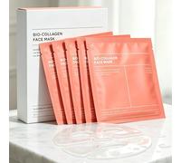 YZ&YL Bio Collagen Real Deep Mask, Maschere Collagene Viso, 5 pezzi | Collagen mask Overnight, Idratazione Intensa, affinamento dei pori, trattamento delle rughe,Riparazione doposole