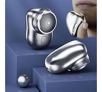 YZACK Mini-Shave Rasoio Elettrico Portatile for Uomo, 2023 Nuovo Rasoio Tascabile da Uomo, Rasoio Elettrico Portatile USB Rasoio Elettrico for casa, Auto, Viaggi (Color : Silver)
