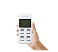 YZACK Smart Multi USB AC Hub Display LCD 8 Porta USB Caricatore da Muro Adattatore di Alimentazione Stazione di Ricarica da Parete