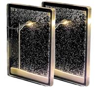 YZBBSH Lampada innevata, lampada da neve, lampione stradale innevata, fai da te, luci notturne innevate, luce notturna, confezione di materiali fai da te, crea la tua luce notturna natalizia (2 pezzi)