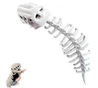 YZBBSH Set di costume realistico da scheletro di dinosauro, per adulti e bambini, tuta 3D con teschio fossile, copricapo e colonna vertebrale, leggero, per Halloween, cosplay, feste in maschera