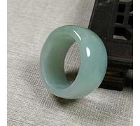 YZDKJ Anello di Giada Verde, Forma Solitaria, Accessorio Decorativo, 18-19mm