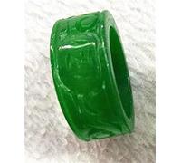 YZDKJ Anello giadeite Naturale Uomo Donna Emerald Jades Stone Couple Anelli Accessori Gioielli Accessori Green Scolpito Giada Anello Regali (Gem Color : Diameter 19mm)