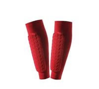 YZDKR 1/2Pcs Sports Soccer Shin Guard Pad Sleeve Sock Leg Support Football Compression Calf Sleeve Shinguard for Adult per Basket, Calcio, Corsa(2pcs Red,L)