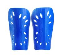 YZDKR 1 Pair Football Shields Shin Guards Kits for Man Protective Gear Breathable Plastic Shin Pads per Basket, Calcio, Corsa(Blue,L)