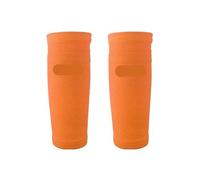 YZDKR 1 Pair Soccer Shin Guard Pad Sports Knee Pads Calf Sleeve Sock Leg Support Football Compression Shin Pads for Adult per Basket, Calcio, Corsa(Orange,M)